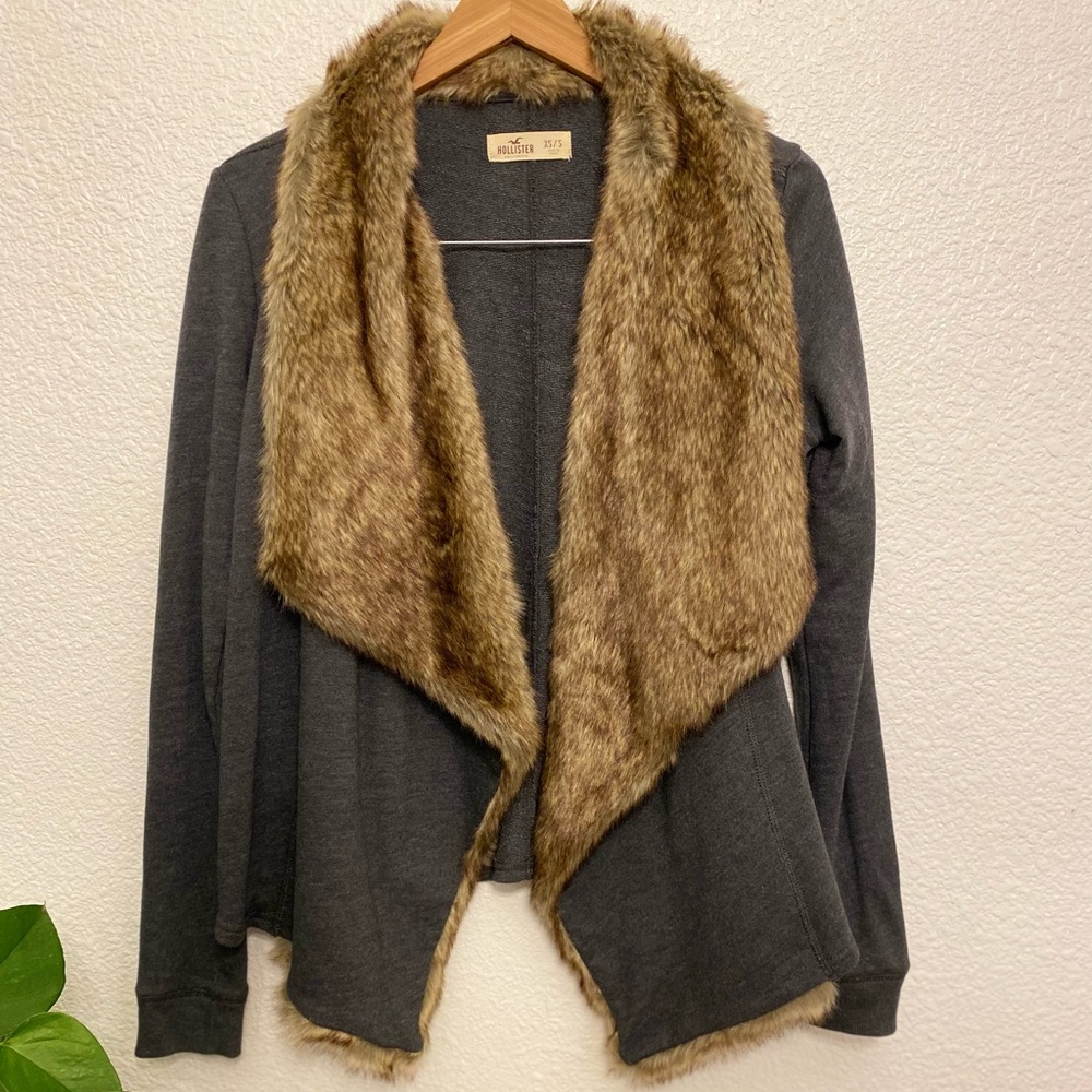 Faux Fur Cardigan